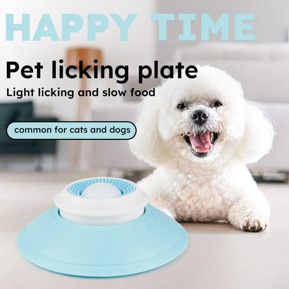 Non-Slip (Stay in Place) Dog Lick Ball Toy Slow Feeder for Dog Cat Liquid Food Calming Enrichment Toy for Bathing Grooming Anxiety Relief Lick Mat