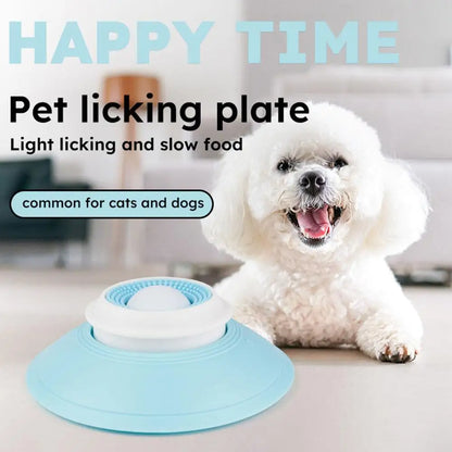 Non-Slip (Stay in Place) Dog Lick Ball Toy Slow Feeder for Dog Cat Liquid Food Calming Enrichment Toy for Bathing Grooming Anxiety Relief Lick Mat