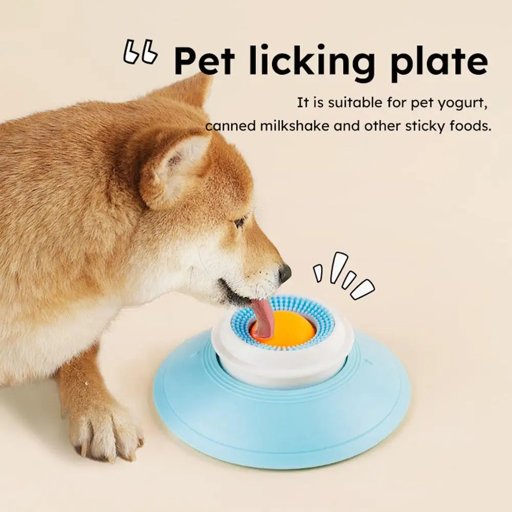 Non-Slip (Stay in Place) Dog Lick Ball Toy Slow Feeder for Dog Cat Liquid Food Calming Enrichment Toy for Bathing Grooming Anxiety Relief Lick Mat