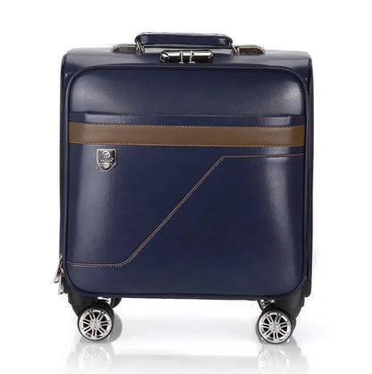 Men Business Travel Rolling Luggage Suitcase Under Seat Carry on Suitcases 18 Inch Travel Luggage Bag with 4 Spinner Wheels
