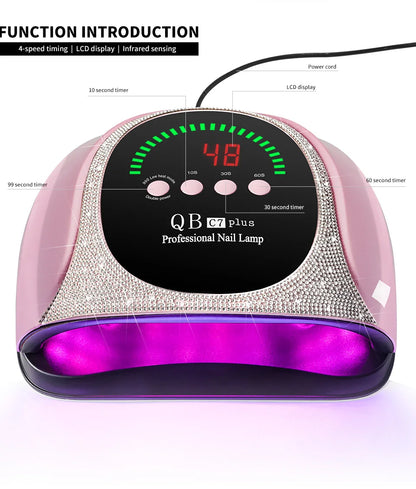 Professional UV/LED Nail Lamp 57 LEDS Quick Drying Gel Polish Curing Light With LCD Display Manicure Equipment for Acrylic Gel