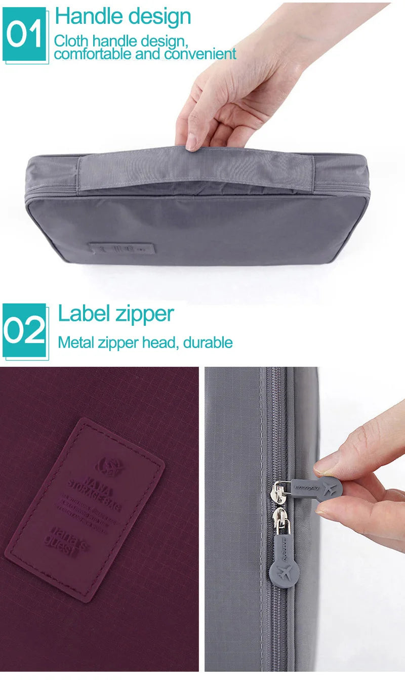 Men's Nylon Luggage Travel Bags For Shirt Lightweight Packing Organizer Garment Packing Cubes Luggage Suitcase Male Bag