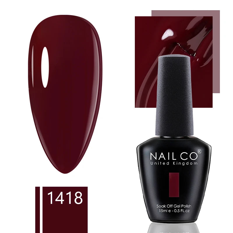 NAILCO 15ml Gel Nail Polish Nude Pink Gellak Color Series Gel Lacquer Set For Nails Glitter UV Nail Art LED Flower Gel Varnishes