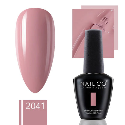 NAILCO 15ml Gel Nail Polish Nude Pink Gellak Color Series Gel Lacquer Set For Nails Glitter UV Nail Art LED Flower Gel Varnishes