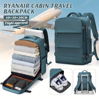 Women & Men Hand Luggage Backpack Business College Laptop Travel Backpack Waterproof Carry on mochila viaje cabina avion 40x20x25