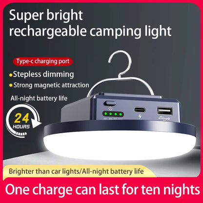 Camping Light LED Lantern Portable 4 Lighting Modes Hanging Rechargeable Outdoor Tent Emergency Light Camping with Magnet