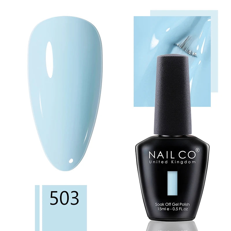 NAILCO 15ml Gel Nail Polish Nude Pink Gellak Color Series Gel Lacquer Set For Nails Glitter UV Nail Art LED Flower Gel Varnishes