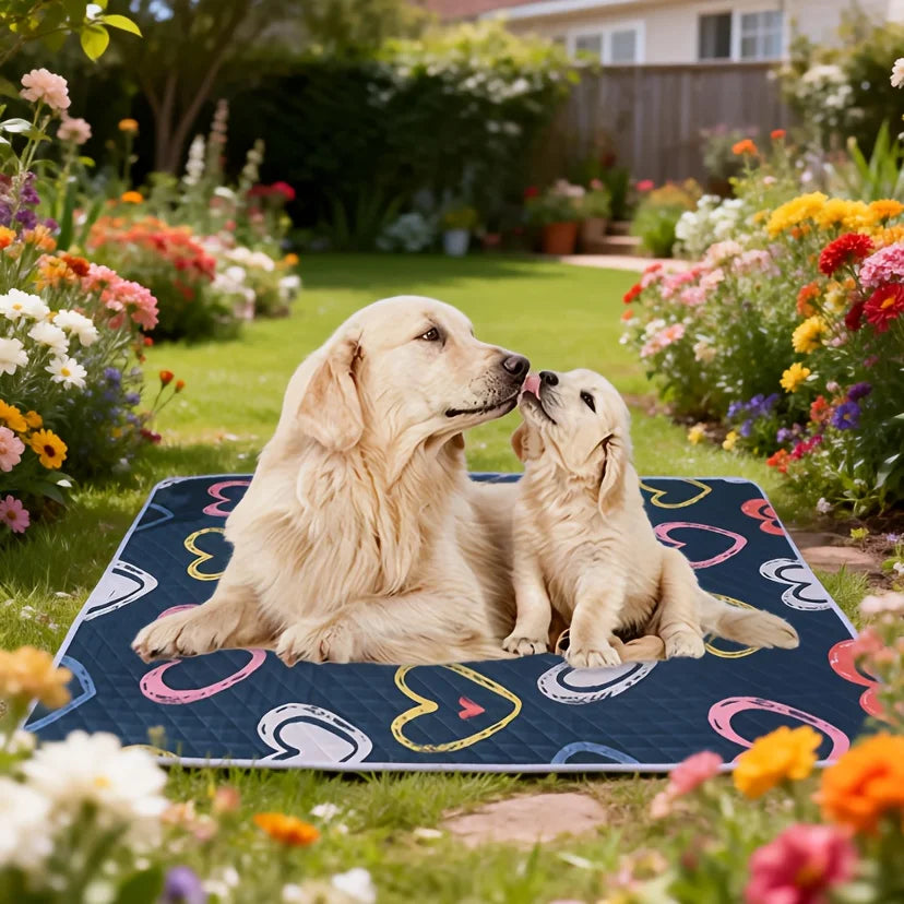 Kemorela 2pcs Dog Bed Dog Training Pads Washable Reusable Odor Resistant Durable Easy to Clean Suitable for all Seasons