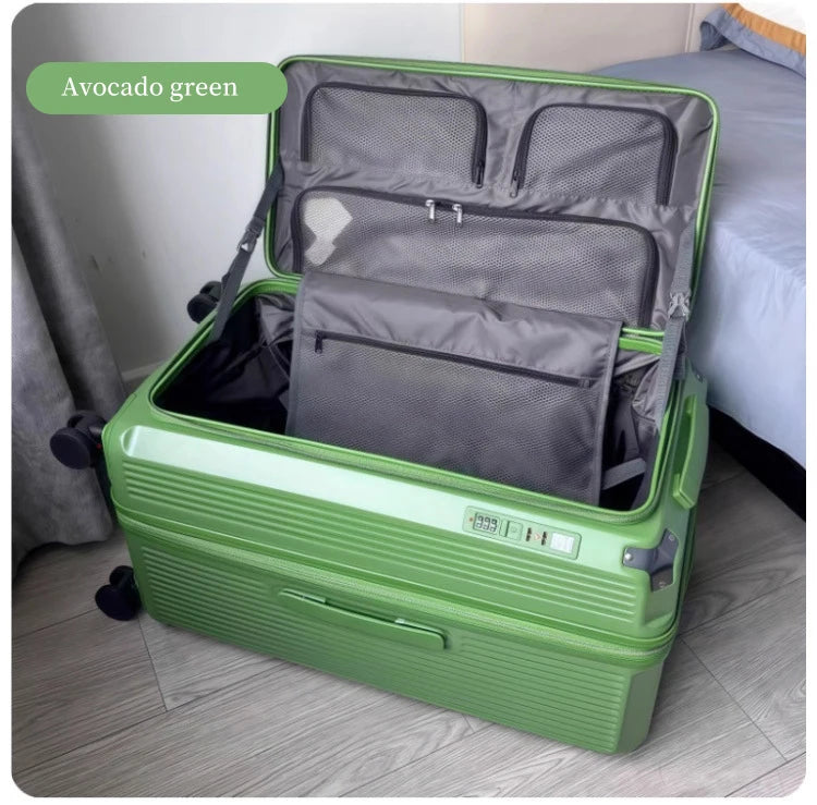 Expandable Luggage, Large-Capacity Thickened Trolley Case, 24-inch Travel Suitcase, Luggage with Combination Lock, Sturdy and Durable