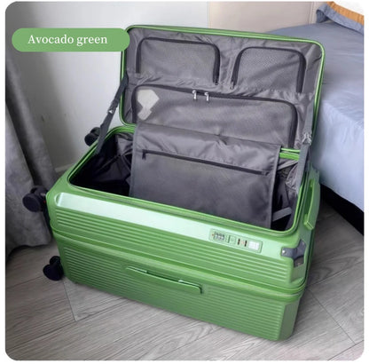 Expandable Luggage, Large-Capacity Thickened Trolley Case, 24-inch Travel Suitcase, Luggage with Combination Lock, Sturdy and Durable