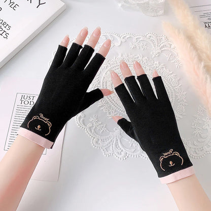 1 Pair Professional Anti UV Gloves for Nail Lamp Light Manicure Gloves 4Colors UV Protection Glove Elastic Breathable Salon Tool