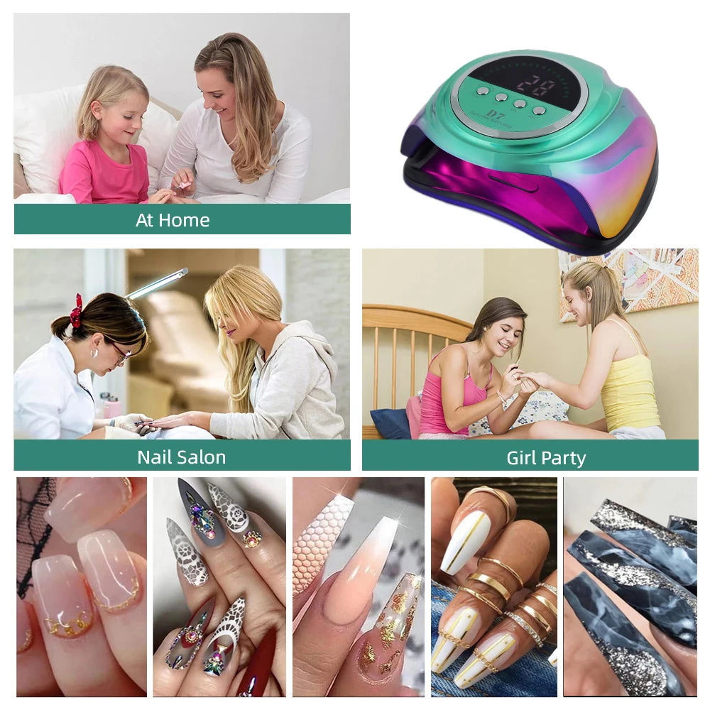 D7 Professional Nail Dryer Lamp For Manicure Powerful UV Gel Nail Lamp 66 LEDs Automatic Sensing Gel Polish Drying Lamp