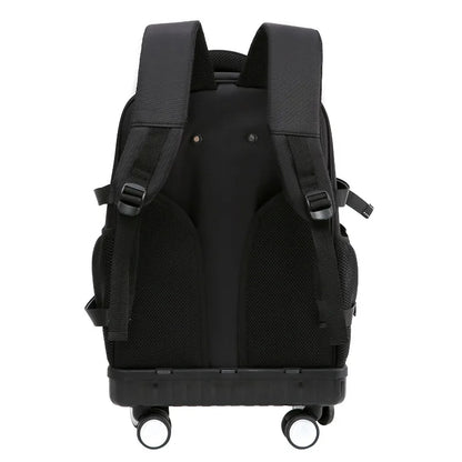 Men Travel Trolley Backpack Rolling Luggage Backpack Trolley Bag with Wheels Business Wheeled Backpack Cabin Carry on Luggage