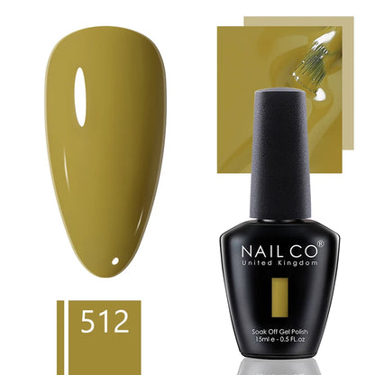 NAILCO 15ml Gel Nail Polish Nude Pink Gellak Color Series Gel Lacquer Set For Nails Glitter UV Nail Art LED Flower Gel Varnishes