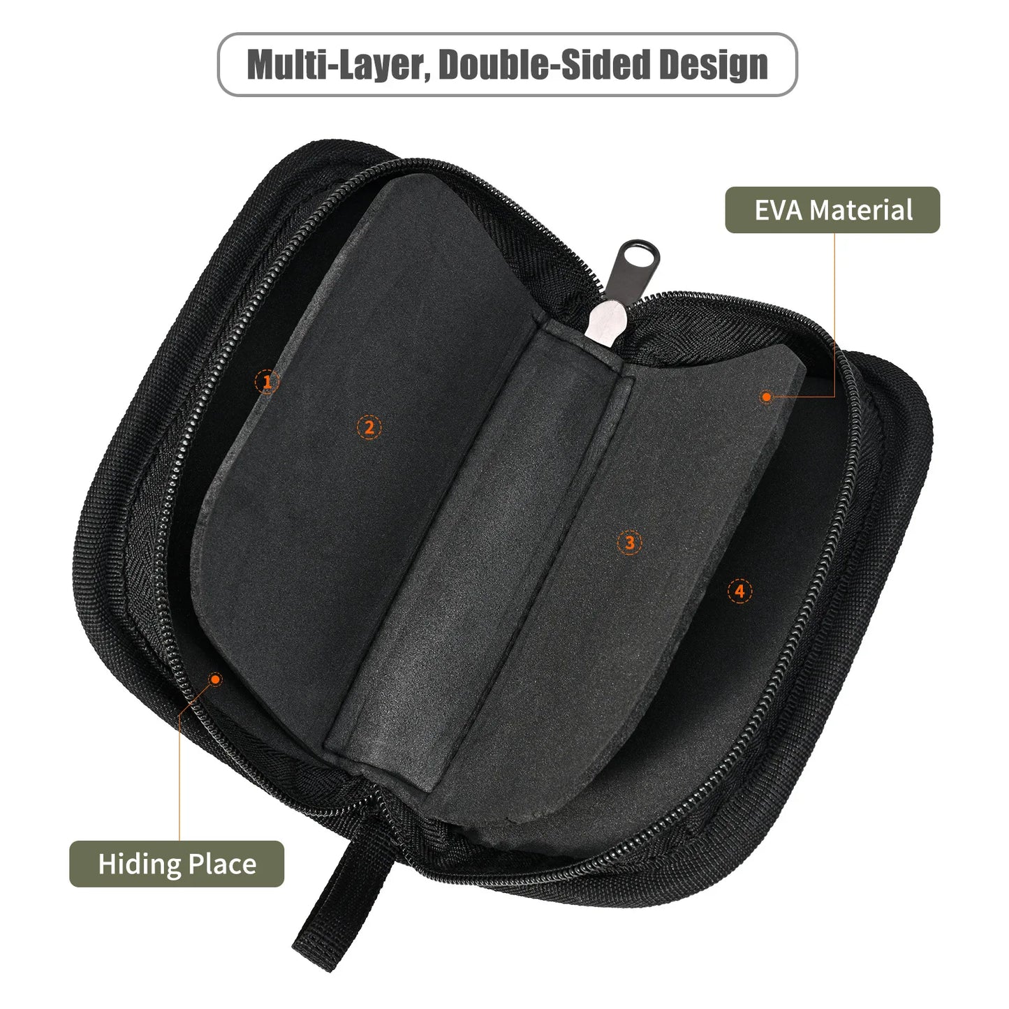 Spoon Spinner Fly Fishing Lures Bag Baits Storage Carrying Case Lure Storage Wallet With Zipper Nylon Green Cloth Tackle Bag