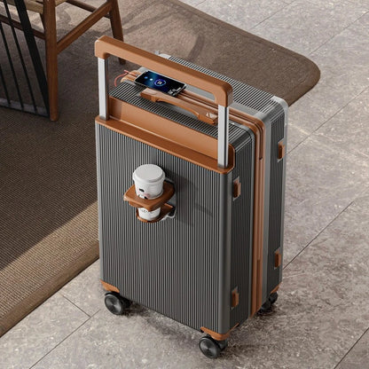 2025 New Wide-Rod Shockproof Braking Large Capacity Travel Suitcase 20" Checked Luggage Locking Bag