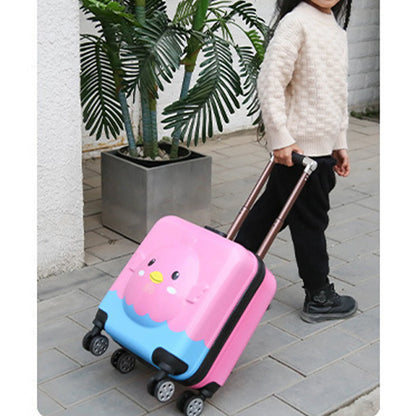 Kids Spinner Luggage 360 Degree Rotation Unisex Trolley Case Toddler Suitcase with Compartment Bag for Travel