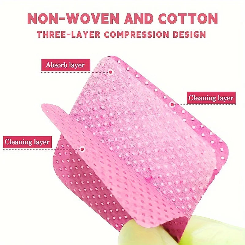 20/100/200/400/600pcs Lint-Free Nail Wipes Gel Cleansing Tissues Aluminum-Free Nail Polish Remover Pads for NaiArt Beauty Cleaning Care Tool