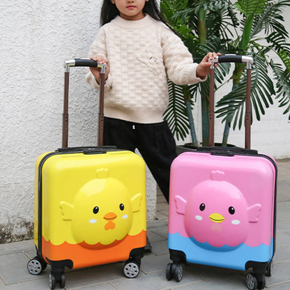 Kids Spinner Luggage 360 Degree Rotation Unisex Trolley Case Toddler Suitcase with Compartment Bag for Travel