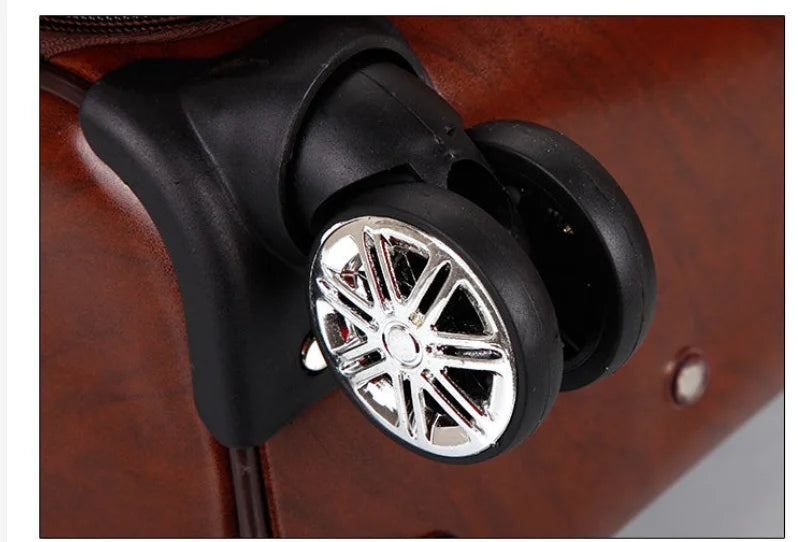 Men Business Travel Rolling Luggage Suitcase Under Seat Carry on Suitcases 18 Inch Travel Luggage Bag with 4 Spinner Wheels