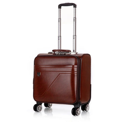 Men Business Travel Rolling Luggage Suitcase Under Seat Carry on Suitcases 18 Inch Travel Luggage Bag with 4 Spinner Wheels