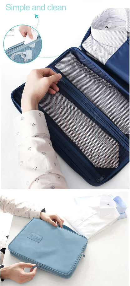 Men's Nylon Luggage Travel Bags For Shirt Lightweight Packing Organizer Garment Packing Cubes Luggage Suitcase Male Bag