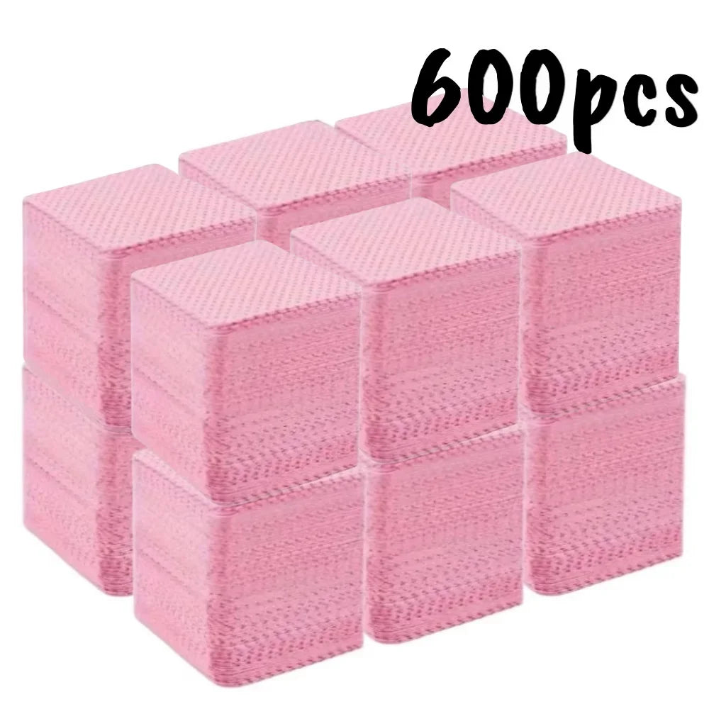 20/100/200/400/600pcs Lint-Free Nail Wipes Gel Cleansing Tissues Aluminum-Free Nail Polish Remover Pads for NaiArt Beauty Cleaning Care Tool