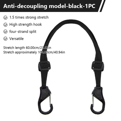 BLALION Motorcycle Luggage Strap Universal Elastic Suitcase with Safety Hook-Versatile Helmet Mesh Gear Transport Durable Sleek