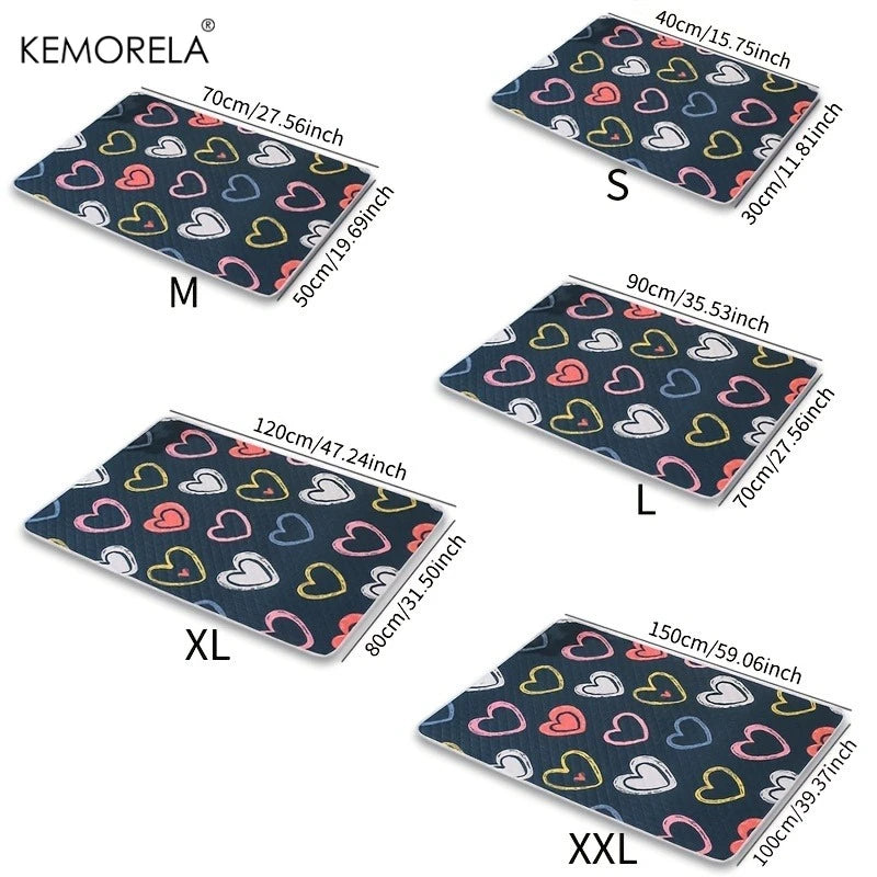 Kemorela 2pcs Dog Bed Dog Training Pads Washable Reusable Odor Resistant Durable Easy to Clean Suitable for all Seasons