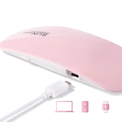 Mini UV LED Nail Lamp 6W for Curing Nail Gel Polish Portable Foldable 120s/60s Timing Manicure Dry Machine Nail Art Drying Tool