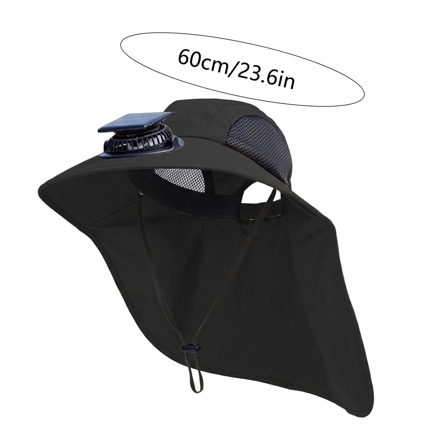 Solar Fan Hat for Men Outdoor Fishing Sun Hat with Cooling Fans Breathable Summer Cap