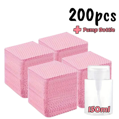 20/100/200/400/600pcs Lint-Free Nail Wipes Gel Cleansing Tissues Aluminum-Free Nail Polish Remover Pads for NaiArt Beauty Cleaning Care Tool