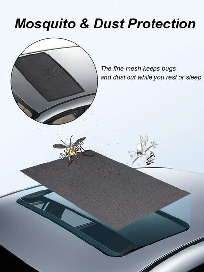 Car Sunroof Mosquito Net Magnetic Sun Shade Mesh UV Heat Protection Breathable Anti-Mosquito Dust Proof for Sedan SUV