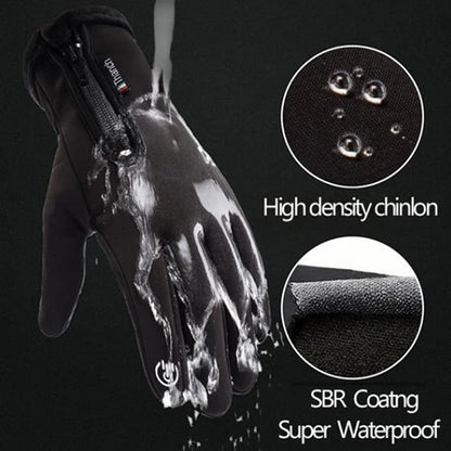 Motorcycle Gloves Outdoor Winter Thermal Fleece Lined Water Resistant Touch Screen Motorbike Riding Waterproof