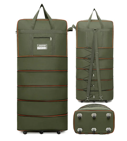 Folding Travel Bag Suitcase Spinner Wheel Abroad 158 Air Consignment Large Capacity Telescopic Duffle Bag