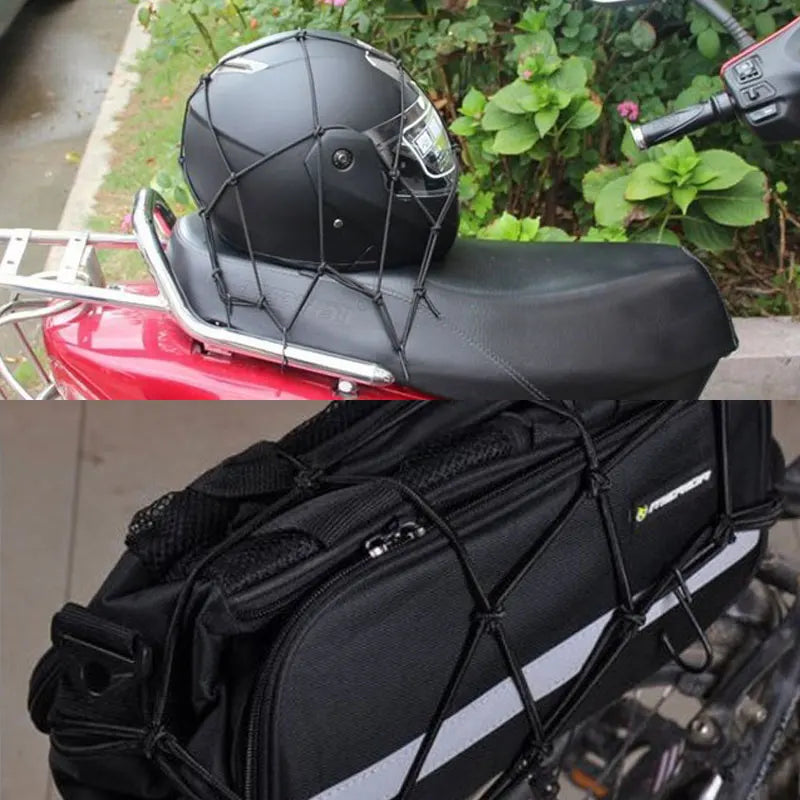 Motorcycle Helmet Storage Trunk Bag Motorcycle Luggage Net Hook Hold Bag Cargo Bike Scooter Mesh Luggage Equipaje