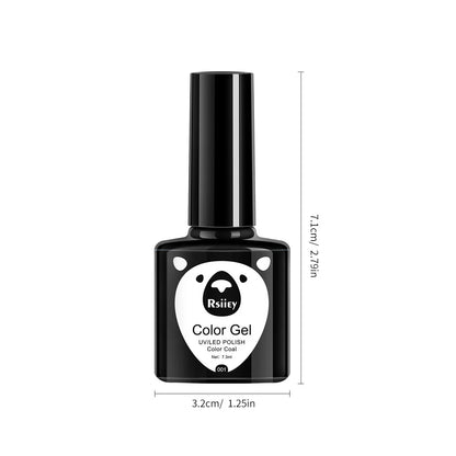 1pcs 7.3ml White Gel Nail Polish French Manicure Gel Polish Semi Permanent Soak Off UV Gel Varnish Base Top Coat Winter Nail 105