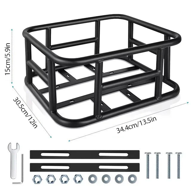 NEWBOLER E-Bike Luggage Rack Bag Heavy Metal Large Capacity Bicycle Rear Rack Basket Outdoor Travel Shopping MTB Road Bicycle