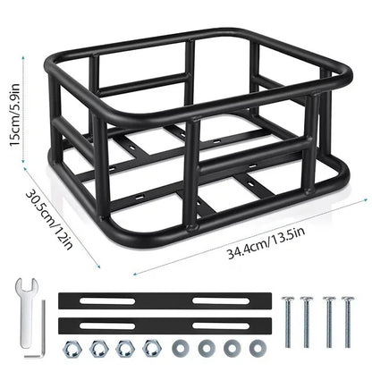 NEWBOLER E-Bike Luggage Rack Bag Heavy Metal Large Capacity Bicycle Rear Rack Basket Outdoor Travel Shopping MTB Road Bicycle