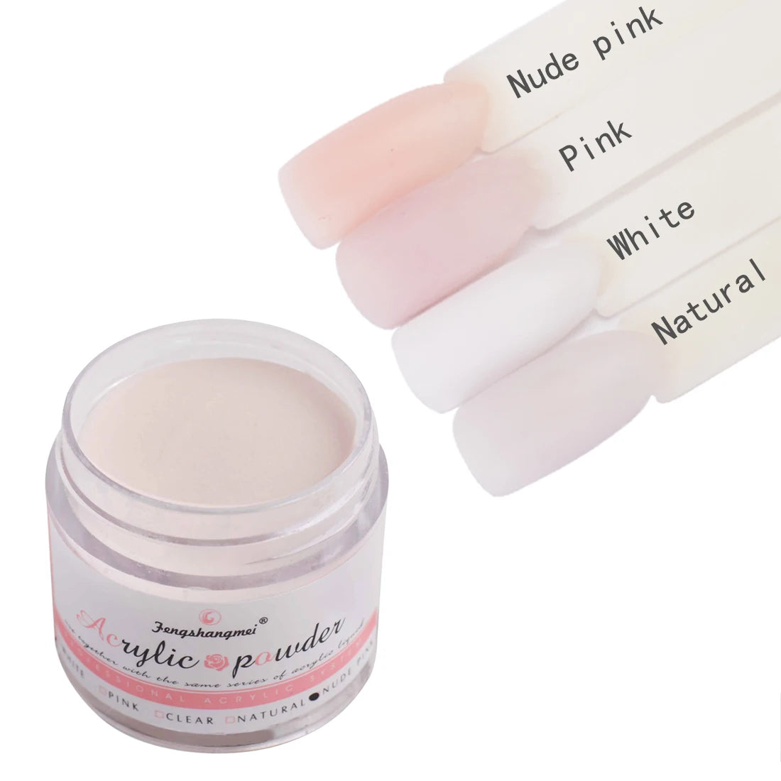 15g 5 Colors Nail Art Acrylic Powder Odorless Non-Toxic Easy Blend No Nail Lamp Needed for Nails Long Lasting Salon Quality DIY