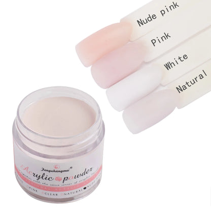 15g 5 Colors Nail Art Acrylic Powder Odorless Non-Toxic Easy Blend No Nail Lamp Needed for Nails Long Lasting Salon Quality DIY