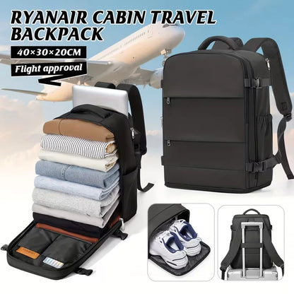 Women & Men Hand Luggage Backpack Business College Laptop Travel Backpack Waterproof Carry on mochila viaje cabina avion 40x20x25