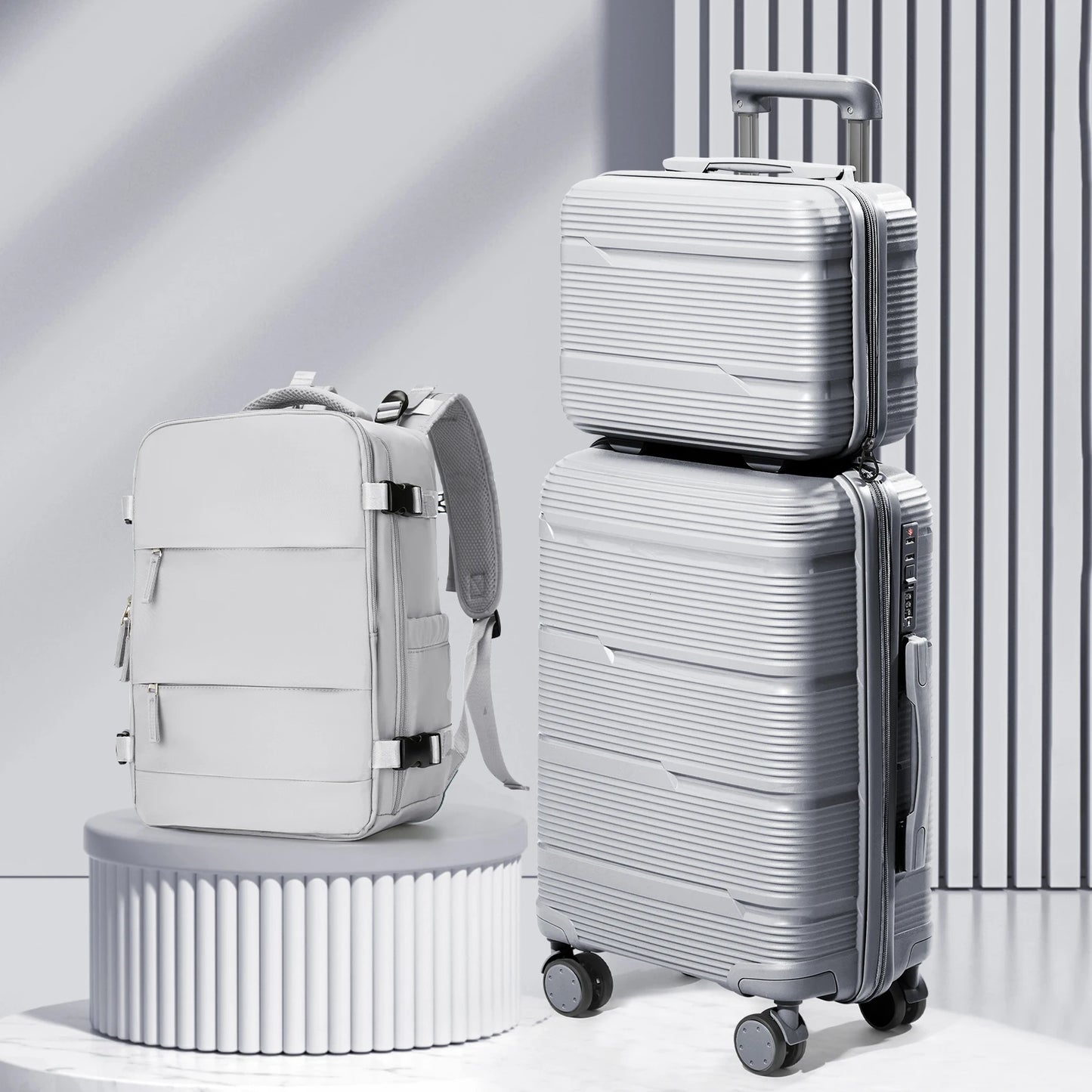Travel Suitcase set 3 Piece Rolling Carry on Luggage Set Women Men Trolley Case Backpack Boarding Cabin Suitcase Wheels 20 24''