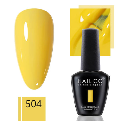 NAILCO 15ml Gel Nail Polish Nude Pink Gellak Color Series Gel Lacquer Set For Nails Glitter UV Nail Art LED Flower Gel Varnishes