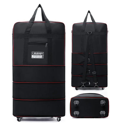 Folding Travel Bag Suitcase Spinner Wheel Abroad 158 Air Consignment Large Capacity Telescopic Duffle Bag