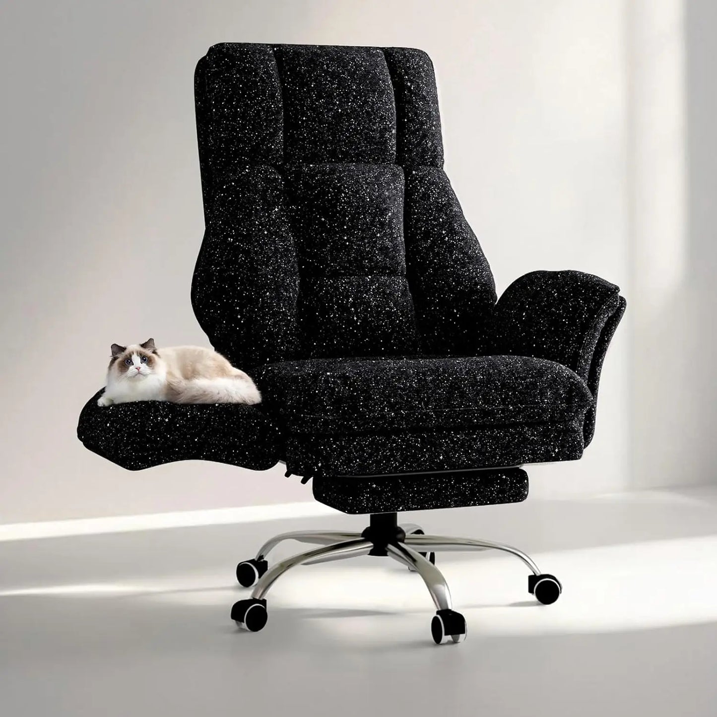 Big and Tall Office Chair, Flip Armrests for Pets & Cross Legged Sitting, Executive Ergonomic Computer Gaming Chair, Customized