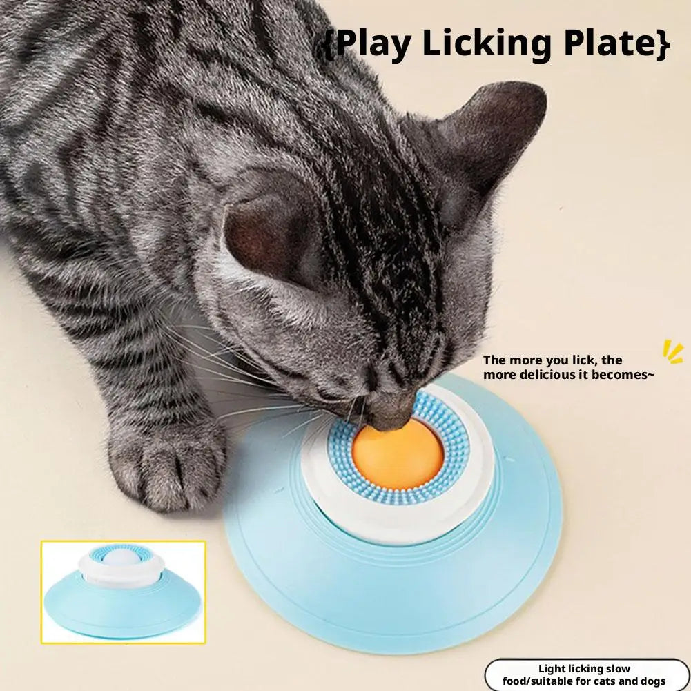 Non-Slip (Stay in Place) Dog Lick Ball Toy Slow Feeder for Dog Cat Liquid Food Calming Enrichment Toy for Bathing Grooming Anxiety Relief Lick Mat