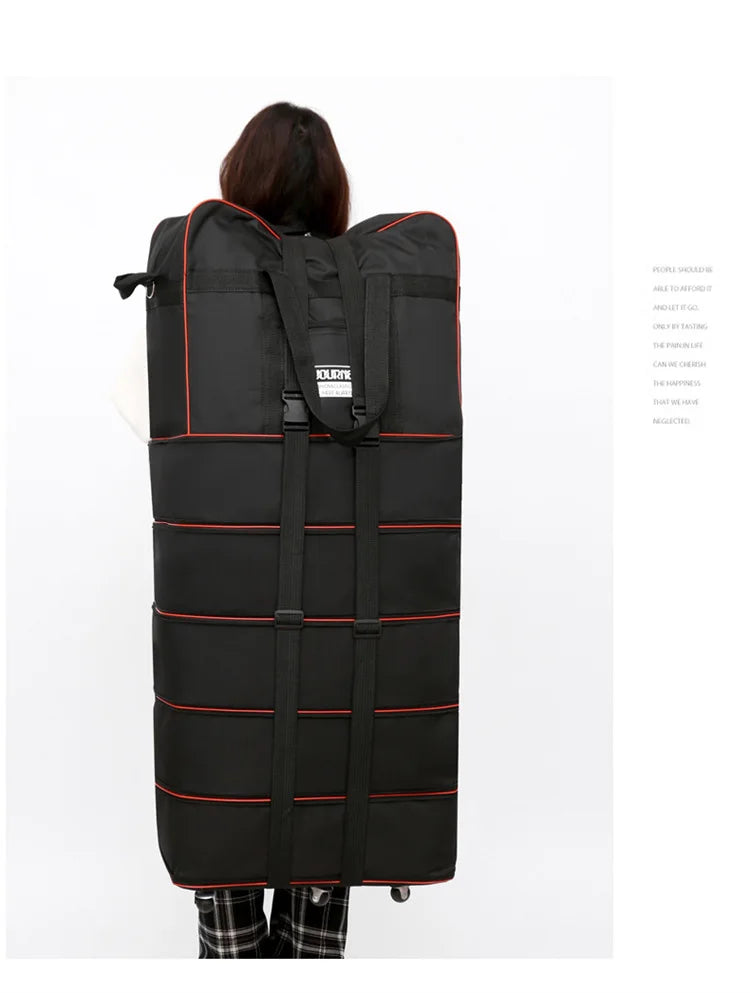 Folding Travel Bag Suitcase Spinner Wheel Abroad 158 Air Consignment Large Capacity Telescopic Duffle Bag
