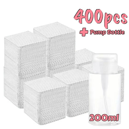20/100/200/400/600pcs Lint-Free Nail Wipes Gel Cleansing Tissues Aluminum-Free Nail Polish Remover Pads for NaiArt Beauty Cleaning Care Tool