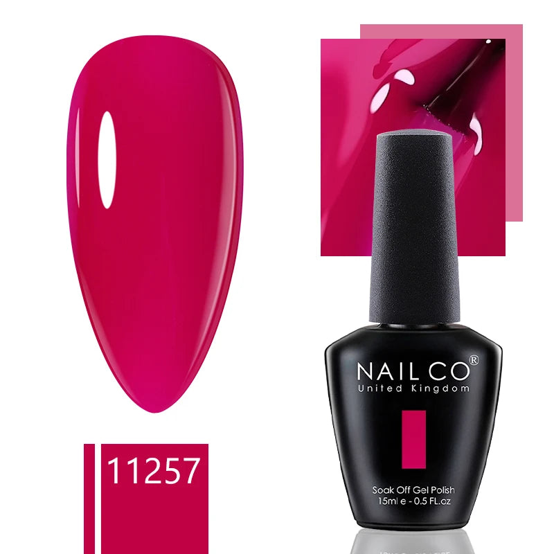 NAILCO 15ml Gel Nail Polish Nude Pink Gellak Color Series Gel Lacquer Set For Nails Glitter UV Nail Art LED Flower Gel Varnishes